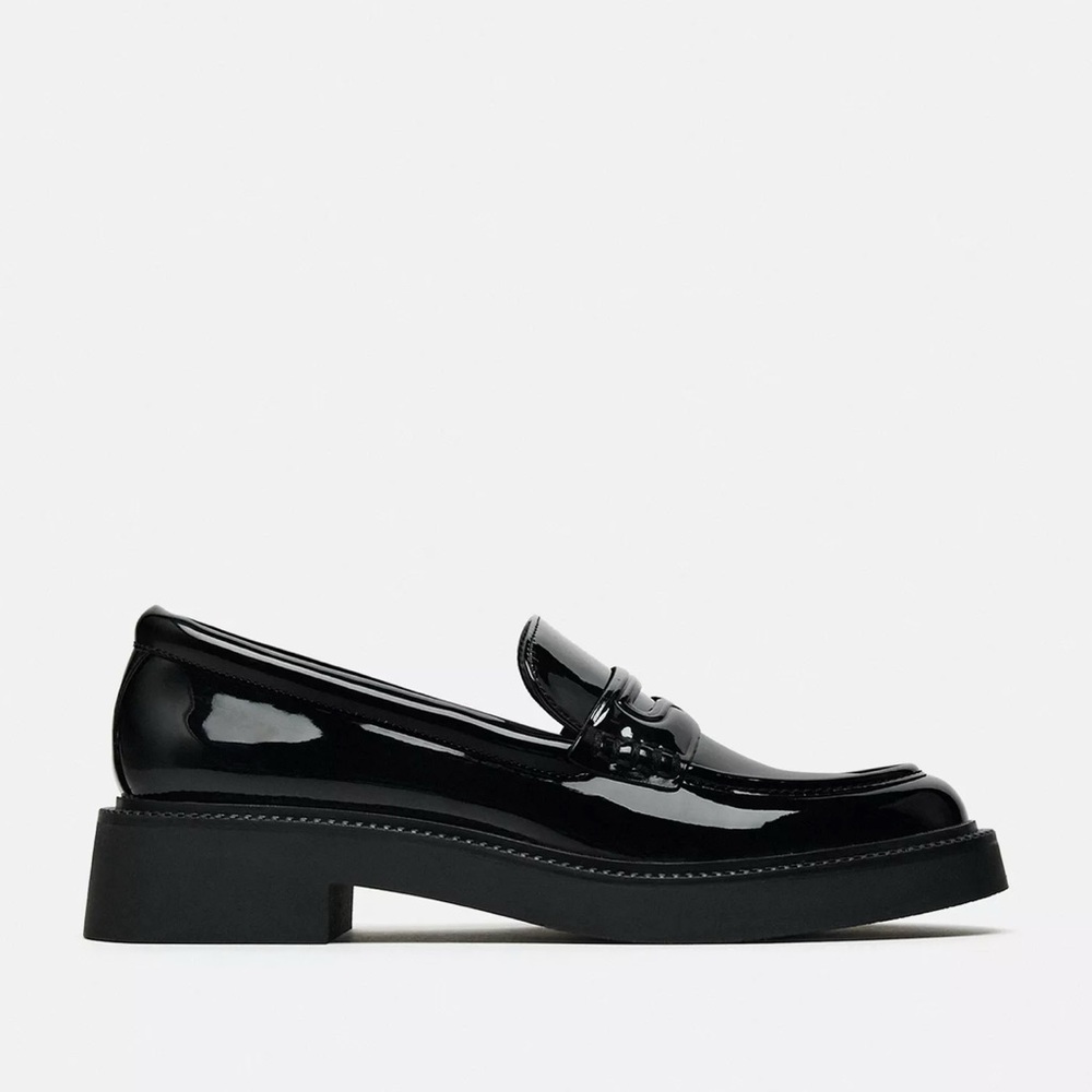 ZARA Black Penny Loafers